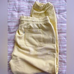 Polo by Ralph Lauren Light Yellow Faded Small Womens Sweatpants